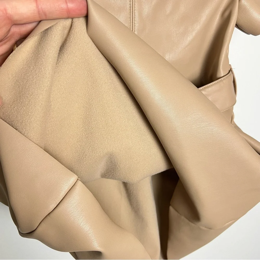 Wonder Nation Light Tan Faux Leather Dress Girls  4/5‎ XS